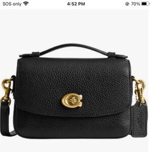 COACH Cassie Crossbody Top Handle Bag Black Excellent Condition.